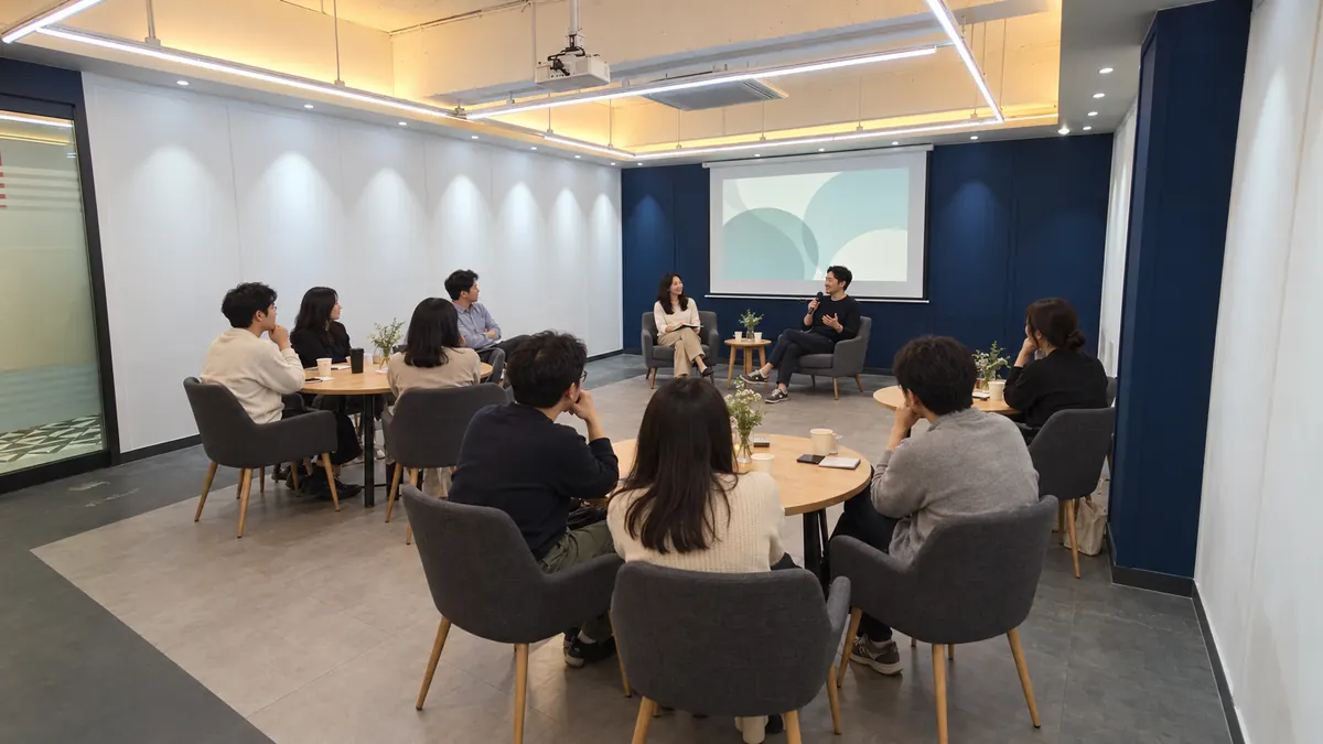 소셜팩토리에서 열린 커뮤니티 토크 모임 예시